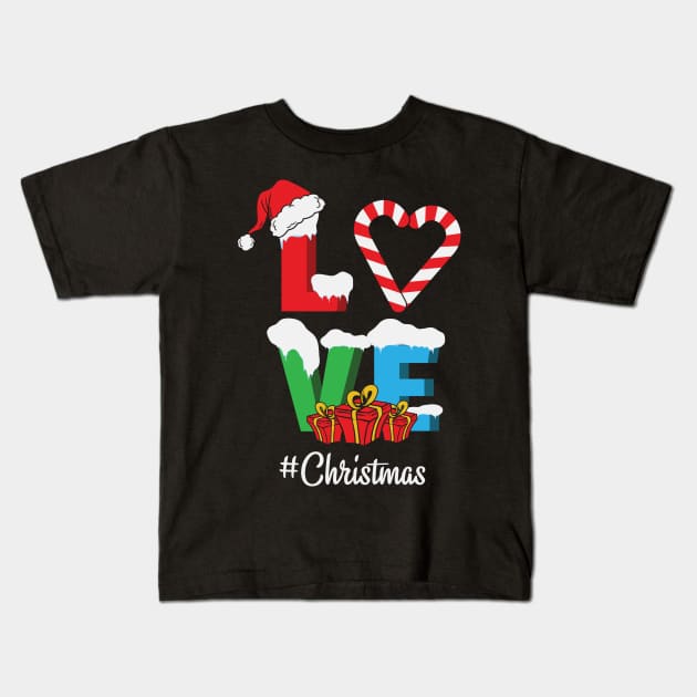 Love Christmas Kids T-Shirt by MZeeDesigns